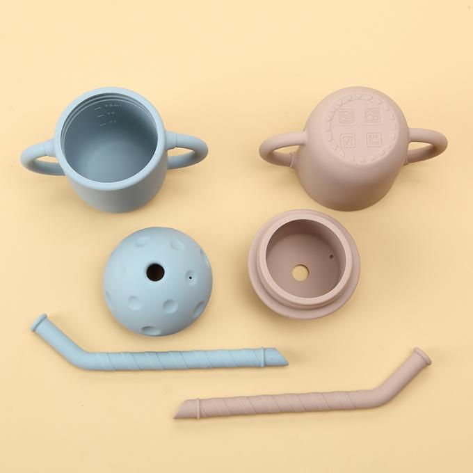 Großhandelssilikon-Baby-Kleinkind-wasserundurchlässiger Trainer Straw Feeding Training Cup für Kinderdas trinken