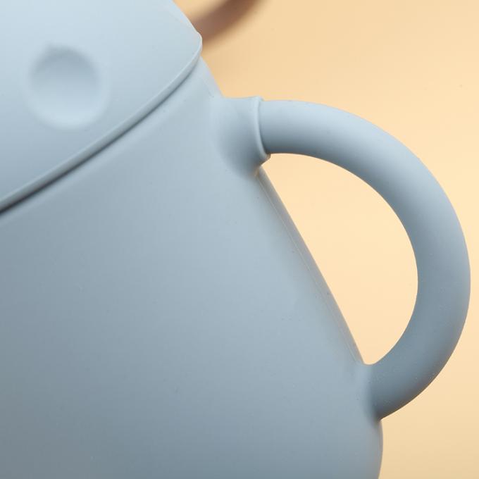 Neuer organischer Pilz-geformtes Kleinkind Sippy höhlt des Entwurfs-2021 Baby-Trainings-Silikon-Schalen BPA freie mit Strohen