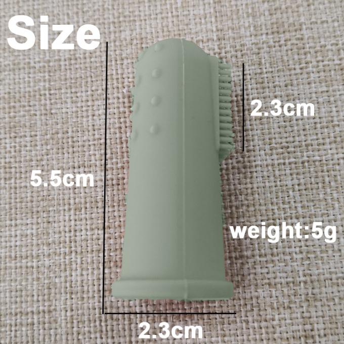 kundengebundene weiche Fingerzahnbürste des Silikons mit Verpackenkästen für Baby