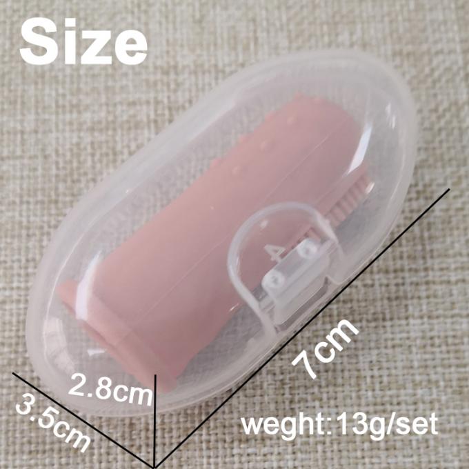 kundengebundene weiche Fingerzahnbürste des Silikons mit Verpackenkästen für Baby