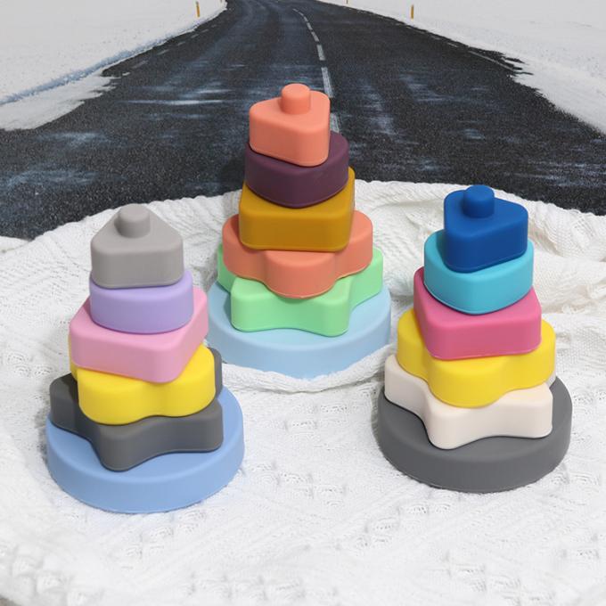 Kinderkreatives Gebäude Blockkids-Spielwaren-Silikon, das pädagogische Spielwaren für Kindercer 12*7.5*7.5cm 210g/set DL13J05 KN stapelt;GUA