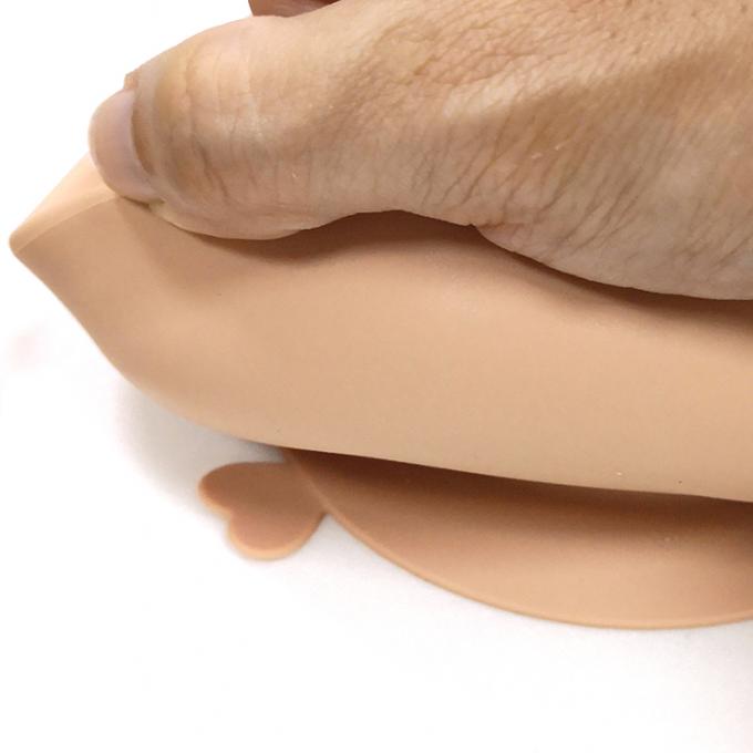 Herz-Form-kreative Baby-Silikon-Sauggroße Teller Spülmaschinen-Heatresistant Manufacturers BPA