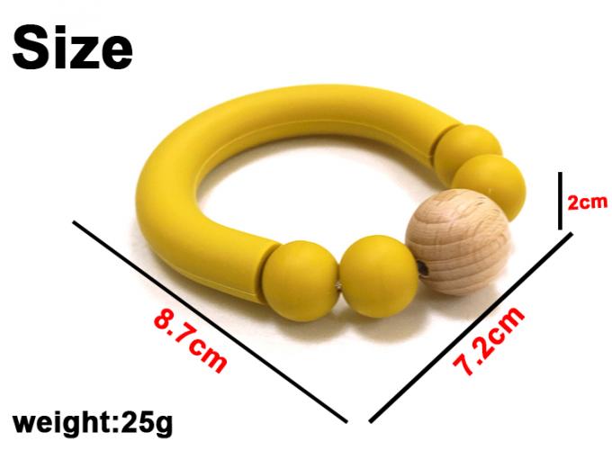 Freies Silikon-Baby Wholesald BPA, das Beißring mit Silikonring kaut