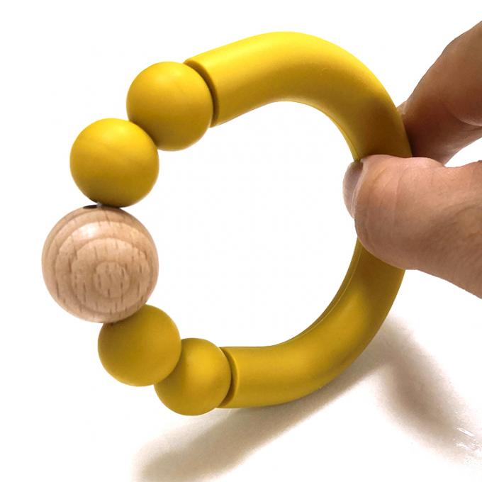 Freies Silikon-Baby Wholesald BPA, das Beißring mit Silikonring kaut