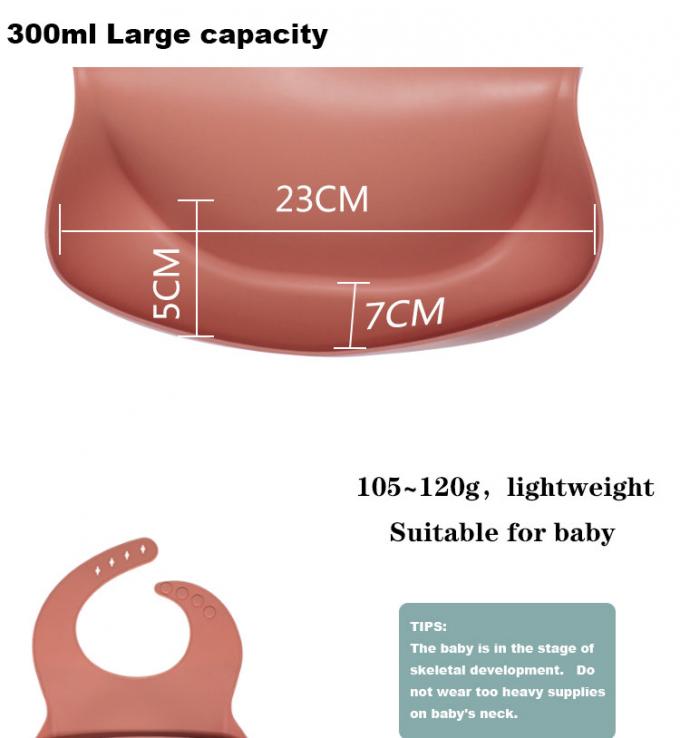 Kundenspezifischer Silikon-Baby-Schellfisch BPA freier weicher wasserdichter mit Nahrungsmittelfänger