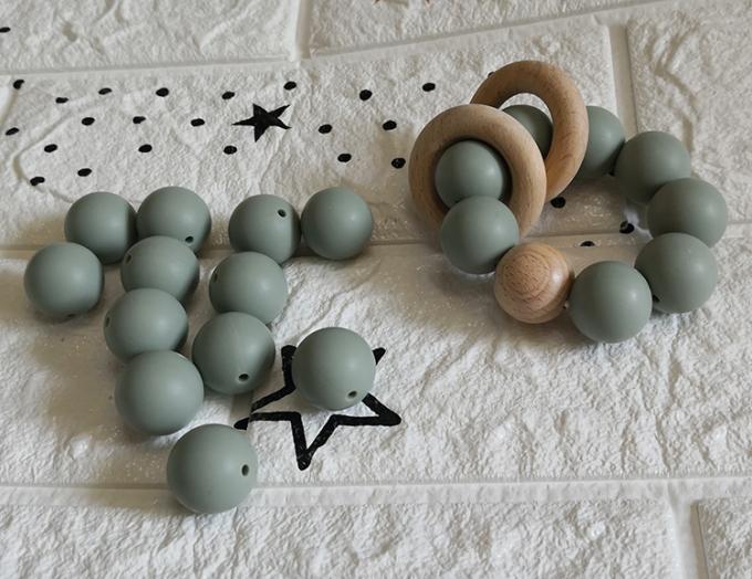 20mm Großhandels-BPA freie Nahrungsmittelgrad-Baby Teether-Silikon-Perlen