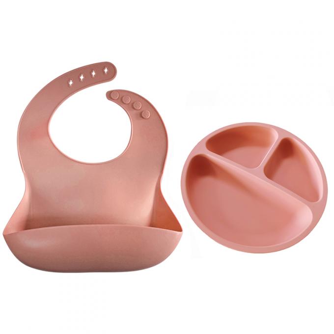 Kundengebundenes justierbares leicht zum Säubern von Silikon-Schellfisch mit Platten-Baby-Fütterungssatz
