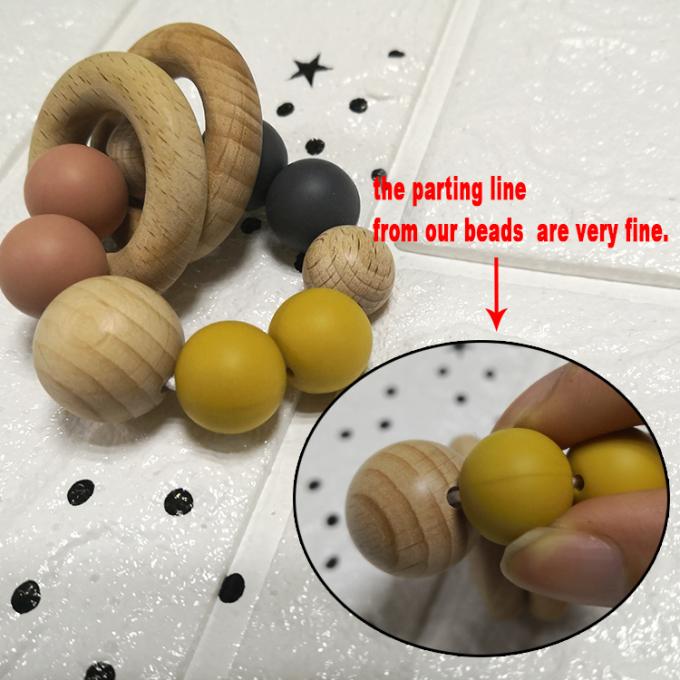 15mm Großhandelsda genehmigte Baby teether Silikonperlen für Halsketten