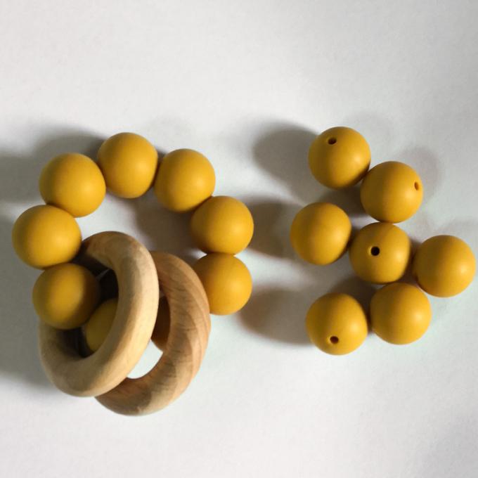15mm Großhandelsda genehmigte Baby teether Silikonperlen für Halsketten