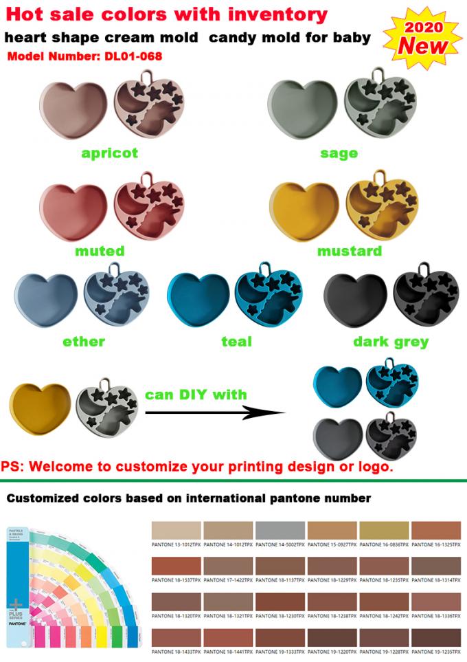 Eiscreme-Werkzeuge formt Großhandels-freies Silikon DIY BPA mit Deckel für sicheres Silikon der Kinderkuchen-Werkzeug-100%food, freie Formen BPA