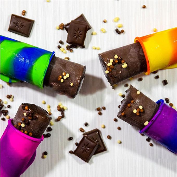 6 Eis-Würfel Tray Ice Pop Maker der PC-Silikon-Eis am Stiel-Form-Wassereis-Form-DIY