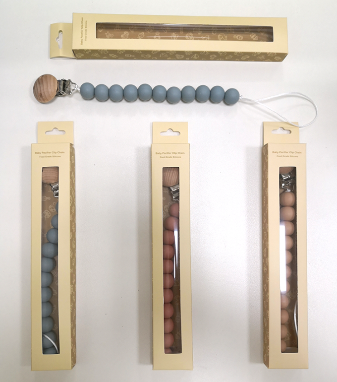 Dentition bördelt handgemachten Friedensstifter das neue, den Clip freies Silikon-Standardfriedensstifter-Ketten-Handbuch einzelne geladene 30*3*2cm der Sicherheits-BPA ankommen