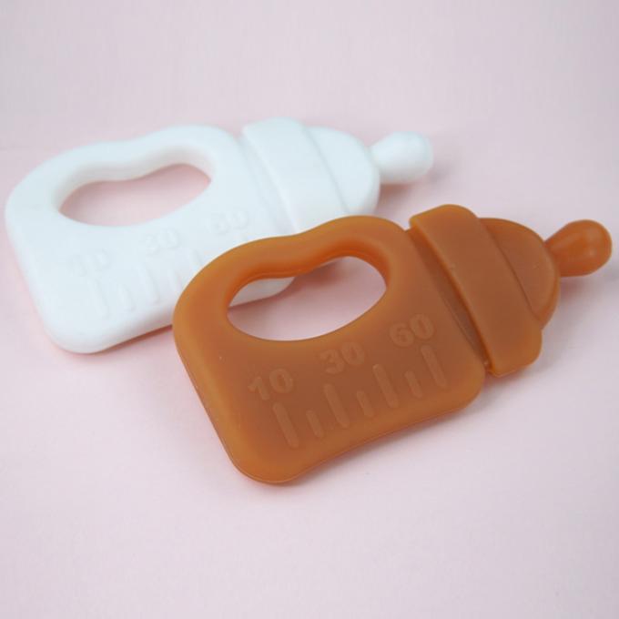 Kundenspezifische neue Entwurfs-Flaschen-Zähne kauen Baby Teether-Spielzeug des Stock-Silikon-BPA freies mit Kasten