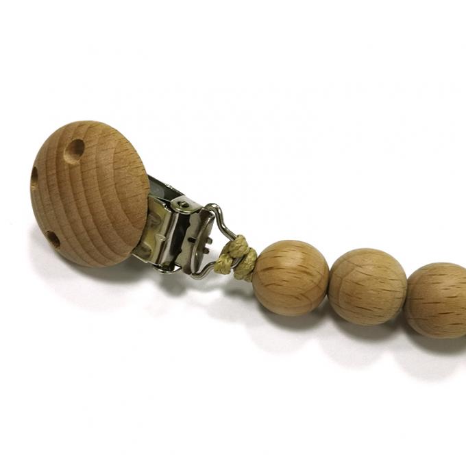 Neues Entwurfs-anti--weg Friedensstifter-Halter-Ketten-Clip-Baby-hölzernes blindes Friedensstifter-Clip