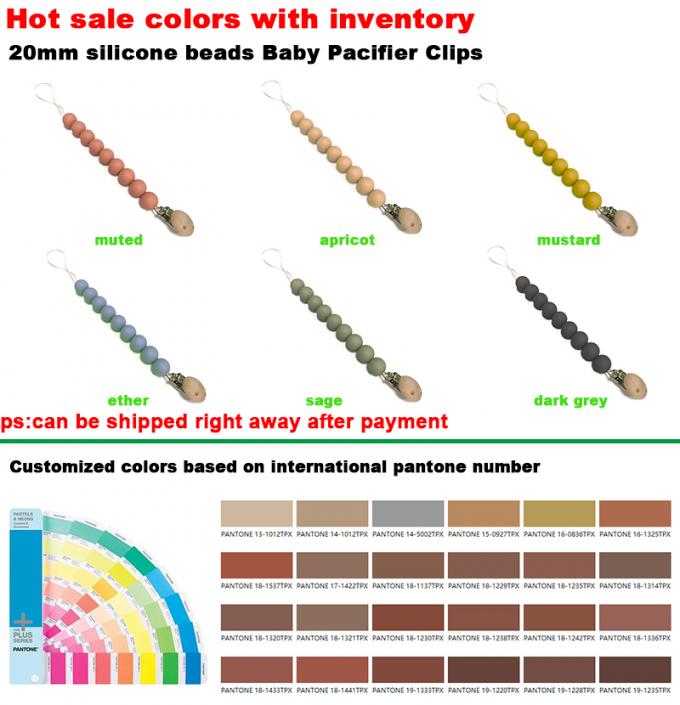 Dentition bördelt handgemachten Friedensstifter das neue, den Clip freies Silikon-Standardfriedensstifter-Ketten-Handbuch einzelne geladene 30*3*2cm der Sicherheits-BPA ankommen