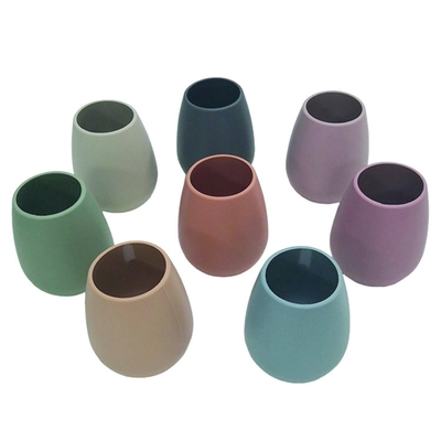 FDA Approved Silicone Wine Cup engraved logo , 265ml Silicone Beer Cup