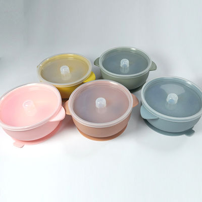 Baby FDA Approved Food Degree Silicone Feeding Bowl With Lids And Suction