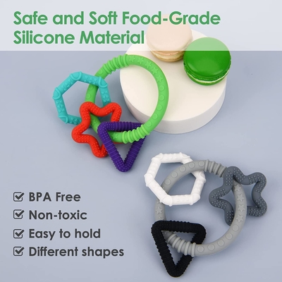 Pain Relief Unbreakable Dust Proof Silicone Baby Teething Toy for Breast Feeding Babies