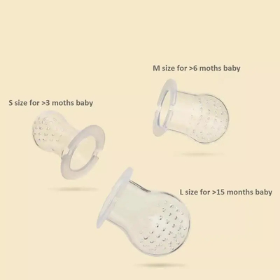 2pcs Food Grade Baby Food Feeder Pacifier With 2 Extra Silicone Nipples