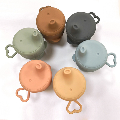 Unbreakable BPA Phthalate Free Sippy Cups Baby Silicone Sippy Cup Lids