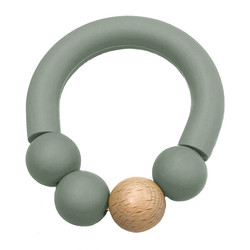 toddlers Silicone Beads Teether BPA Free Teething Rings Customized Logo