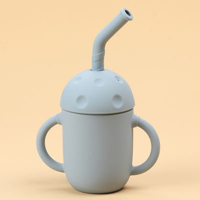 Wasserundurchlässige Kinder Deckel-Silikon-Straw Cup Double Handles 5oz für Baby über 6-monatigem