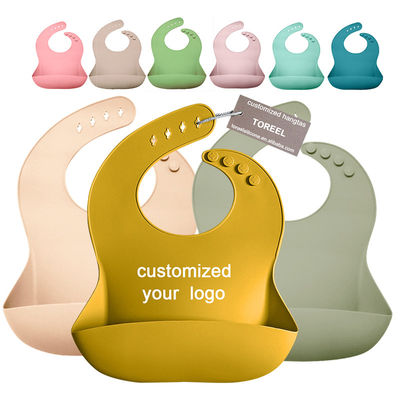 Längen-Silikon-Baby-Schellfisch Soems kundenspezifischer justierbarer mit Nahrungsmittelfänger